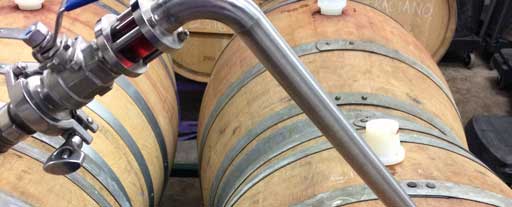 Winery pic with wand in barrel